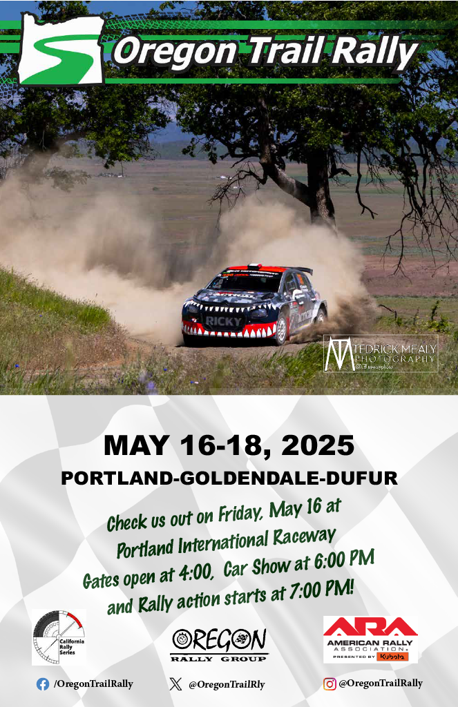 cover of spectator guide with picture of rally car