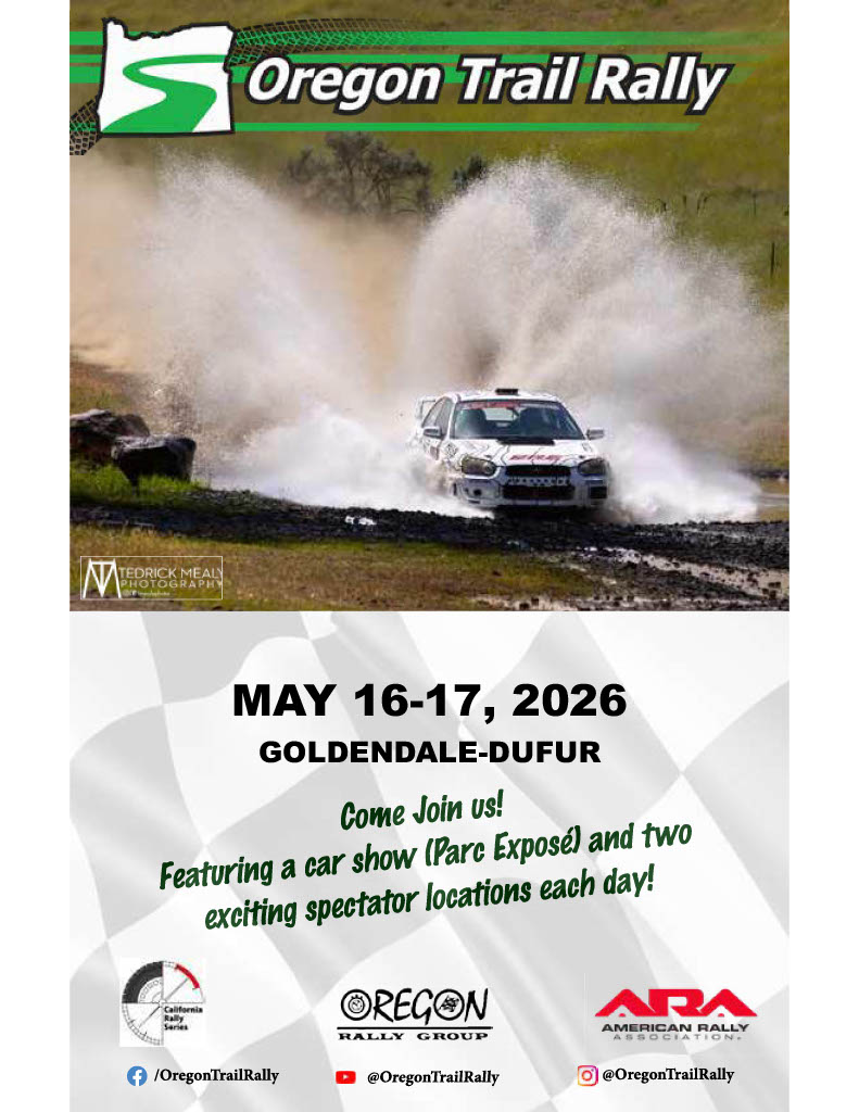 cover of spectator guide with picture of rally car